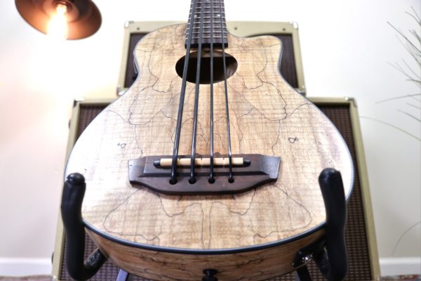 Kala - U-Bass - Spalted Maple - Acoustic-Electric - Natural - Never Owned - Image 3