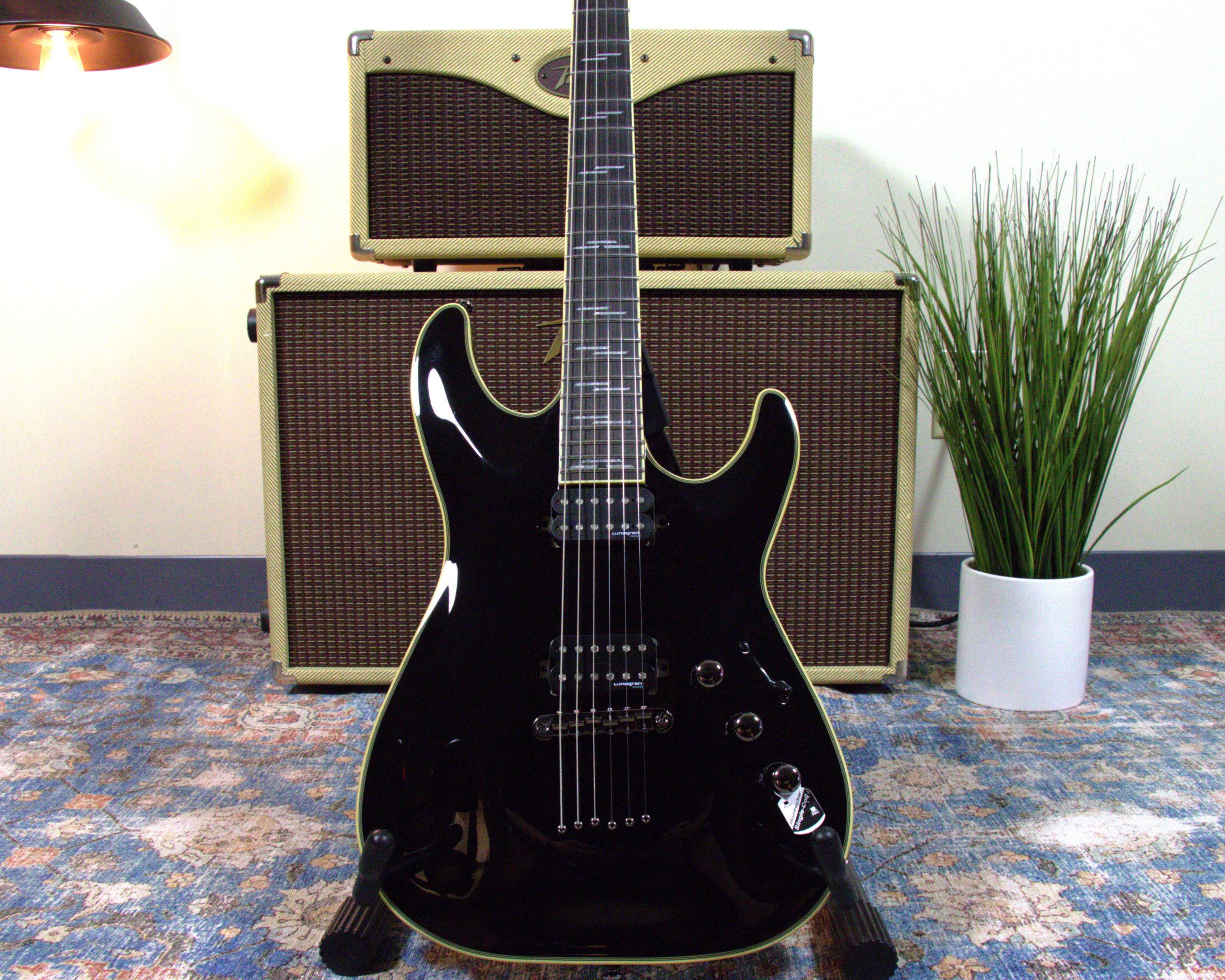 Schecter C-1- Blackjack Electric Guitar – Black Gloss – W/Gigbag